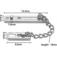 thumbnail image 3 of 2pcs Heavy Duty Stainless Steel Door Chain Lock, Extra-Thick Security Slide Chain for Front Door, Apartment Home Safety Latch, 3 of 5