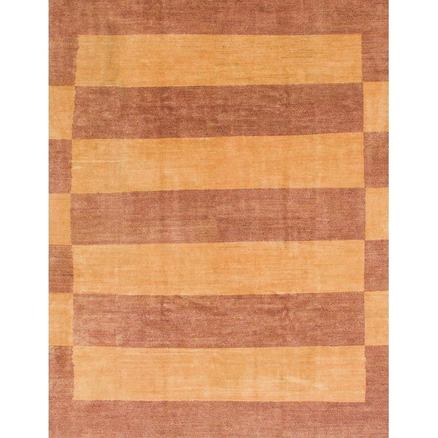 Ahgly Company Indoor Rectangle Abstract Bright Orange Abstract Area Rugs, 3' x 5'
