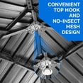 thumbnail image 4 of Dextrus 12x12ft Hardtop Gazebo with Nettings and Curtains, Heavy Duty Double Roof Galvanized Steel Outdoor Combined of Vertical Stripes Roof for Patio, Backyard, Deck, Lawns, Gray, 4 of 5