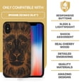 thumbnail image 7 of Case Yard Wooden Case for iPhone-XS-Max Soft TPU Silicone cover Slim Fit Shockproof Wood Protective Phone Cover for Girls Boys Men and Women Supports Wireless Charging Great Lion Design, 7 of 7