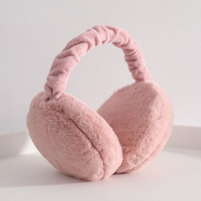 Bonitas orejeras cálidas y plegables de felpa para niñas y niños, orejeras peludas de invierno, orejeras ajustables a prueba de frío, orejeras