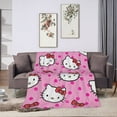 thumbnail image 5 of Hello Kitty Throw Blanket, Cozy Flannel Blankets For Boys Girls, Super Soft Warm Blanket For Couch Sofa Bed, 5 of 9