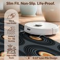 thumbnail image 6 of Design&I 4'x6' Washable Area Rug Snag-Free Skid-Resistant Medium Circle Music Retro Turntable Motif Round Nostalgic Groove Vinyl for Home Office, Under Desk, 6 of 7