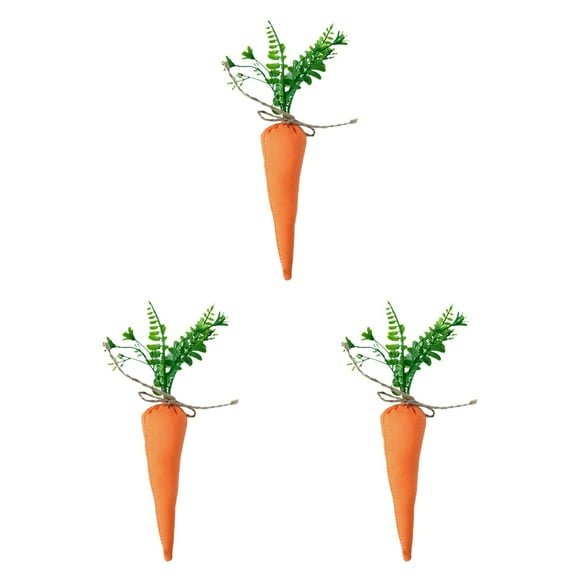 3x Decoraciones de zanahorias de Pascua Juguetes Regalos Accesorios de fotografía Suministros de decoración DIY para Naranja
