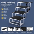 thumbnail image 4 of Rampa plegable PetrUna Dog Stairs para coche, aluminio, 150 libras, 4 of 7