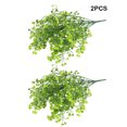 thumbnail image 3 of Bewildely 2X flores artificiales plantas de imitación decoración de jardín hogar jardines porches arreglos decoración interior racimos calcomanía de Decoración Verde Bewildely HA084370-04, 3 of 6
