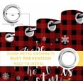 thumbnail image 4 of Fsddascl Red Plaid Christmas Blackout Curtains for Bedroom/Living Room, Thermal Insulated Kitchen Curtains, Truck Xmas Tree Snowflake Pastoral Grommet Darkening Window Treatment Drapes 52"x72"x2, 4 of 6