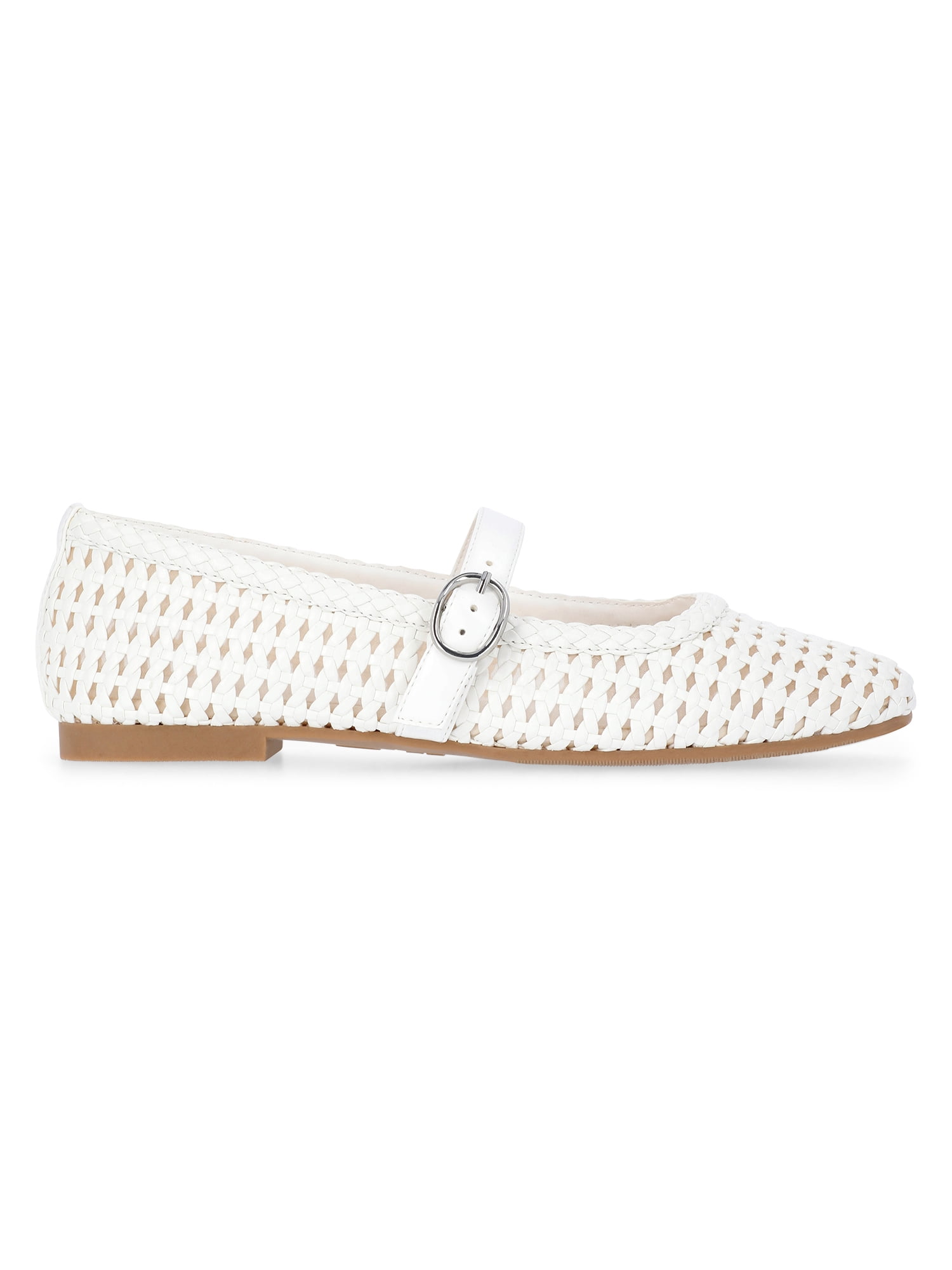 Time and Tru Women's Woven Ballet Flats