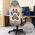 thumbnail image 6 of Whosucclay Boho Mandala Dog Paw Print 4 Pcs Gaming Chair Cover with 2 Pcs Armrest Slipcover, Stretchable Elastic Fit Cat Scratch Proof Gaming Chair Seat Cover Decor for Home, Studio, 6 of 8
