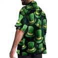 thumbnail image 3 of Saint Patrick's Day Men's Hawaiian Button Down Printed Short Sleeve Summer Beach Shirts, 3 of 6