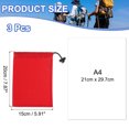 thumbnail image 2 of Bolsa con Cordón Uxcell con Cierre, Bolsa de Almacenamiento Impermeable para Viajes de Gimnasio 6" x 8" & 3 Paquete & Rojo, 2 of 7