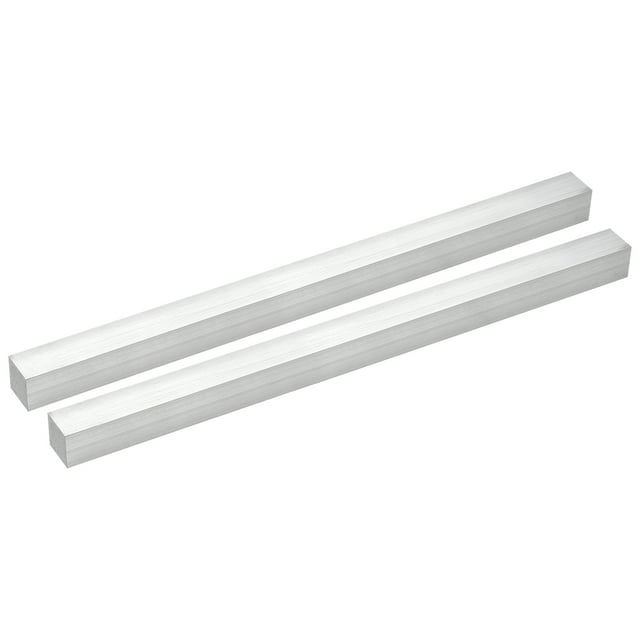 Unique Bargains Square Aluminum Flat Bar, 2 Pack 3/4' Thickness 3/4' Width 12' Length