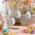 thumbnail image 5 of Easter Foam Egg Decorations, Set of Floral and Polka Dot Foam Easter Eggs, Spring Home Decor for Table Centerpiece, Easter Wreath and Basket Filler, Festive Indoor Outdoor Decor(White,C), 5 of 6