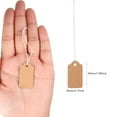 thumbnail image 2 of 300 Pieces Marking Tags Kraft Price Tags Writable Blank Price Labels Display Tags with Elastic Hanging String(1.38 x 0.71 Inch), 2 of 7