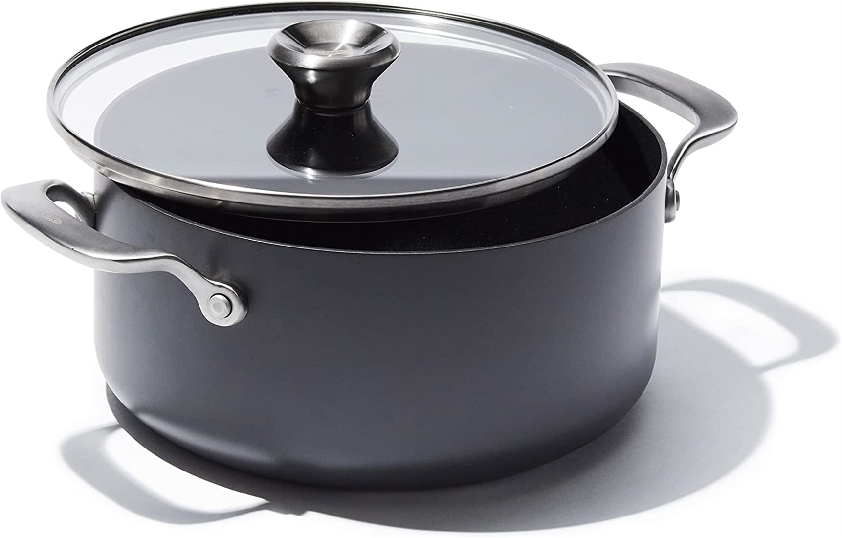 OXO 5QT Black Aluminum Nonstick Stock Pot with Lid
