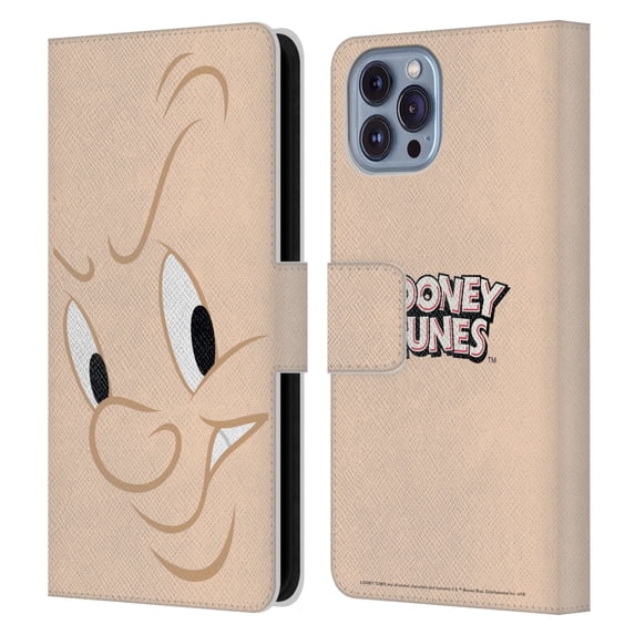 Head Case Designs Officially Licensed Looney Tunes Full Face Elmer Fudd Leather Book Wallet Case Cover Compatible with Apple iPhone 14