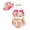 Hot Pink-iii, variant on Mnyotv Toddler Baby Girl Swimsuit 3pcs Bathing Suit Bikini Tops and shorts with sun hats for girls