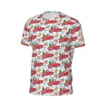 thumbnail image 6 of Wukai Watercolor Red Truck And Fir Tree Print Men's Short-Sleeved Mesh T-Shirt,Quick-Dry Short Sleeve Workout T-Shirt-XX-Large, 6 of 8