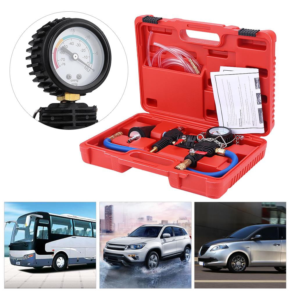Cooling System Vacuum Purge & Coolant Refill Kit with Carrying Case for Car SUV Van Cooler Car Purge Kit 