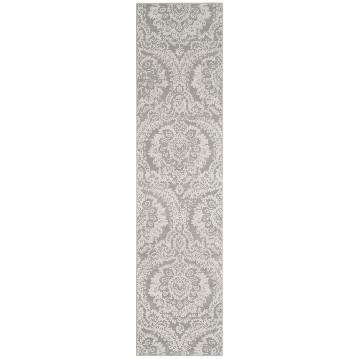 SAFAVIEH Princeton Carbrey Damask Area Rug, Grey/Beige, 9' x 12'