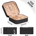 thumbnail image 4 of Cool Wolf Travel Jewelry Case, Portable Small Jewelry Box, Necklace Earrings Travel Jewelry PU Leather Box, Christmas Gift for Women Girl for Necklace Bracelet Earrings Rings, 4 of 7