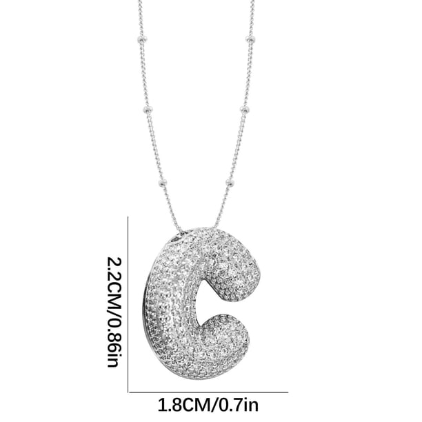 Collar Colgante de Oro Collar de Carta Incrustado con Collar de Cobre Hueco, Collar Colgante de Diamante de Carta Collar de Carta de Oro