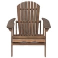 thumbnail image 5 of Jopath Folding Adirondack Chair with Extendable Leg Rest Outdoor Wooden Lounge Chairs with Slatted Back and Wide Armrests for Patio Garden Gray, 5 of 9