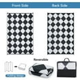thumbnail image 5 of Geetinfly 10FT Area Rugs 320Gsm Pp Tube Plastic Woven Outdoor Carpet-Modern-Large Diamond Grid Black-White, 5 of 8