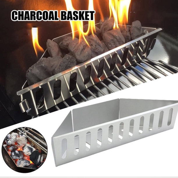 2 Paniers à Charbon De Bois En Acier Inoxydable – Conteneurs Pour Briquettes Parfaits Pour Barbecues Sphériques 22 Pouces Et Plus