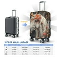 thumbnail image 3 of Salouo Vintage Floral White Horse Pattern Travel Dust-proof Suitcase Cover, Softside Suitcase Protector Luggage Cover Protector for 18-32inch ,Not Included Suitcase, 3 of 8