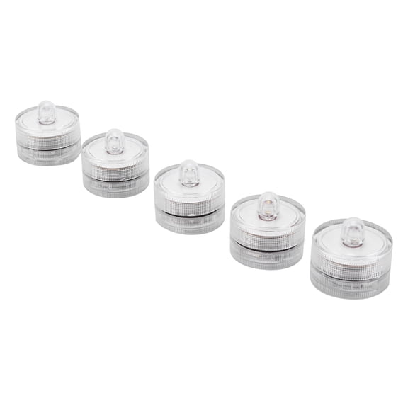 M Buder Submersible LED Aquarium Lights, Waterproof Underwater Tea Lights Colorful RGB Pool Accent Light for Fish Tank and Vases, 5 Packs (1.1 inches / 2.8 cm)