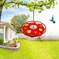 thumbnail image 3 of Fiudx Comedero para Colibríes de 8 Agujeros, Diseño En Forma de Flor, Fácil de Limpiar, Gancho de Metal Duradero, Decoración para Patio Exterior, para Observar Colibríes, Capacidad de 473 G, Incluye, 3 of 6