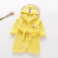 thumbnail image 2 of Youmylove Bathrobes Kids Baby Boys Pajamas Cartoon Flannel Hooded Night-Robe Girls Sleepwear Warm Toddler Girls Coat jacket Kids Nightwear Pjs Homewear, 2 of 3