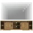 thumbnail image 5 of WAMPAT Farmhouse TV Stand with Sliding Barn Door for 95" TVs, Entertainment Center with Adjustable Shelf and Storage Cabinets, Media Console Table for Living Room,Hallway,Vintage Oak, 5 of 6