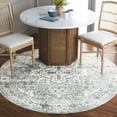thumbnail image 2 of SAFAVIEH Arizona Gorica Distressed Polyester Machine Washable Area Rug, Light Grey/Beige, 8' x 8' Round, 2 of 10