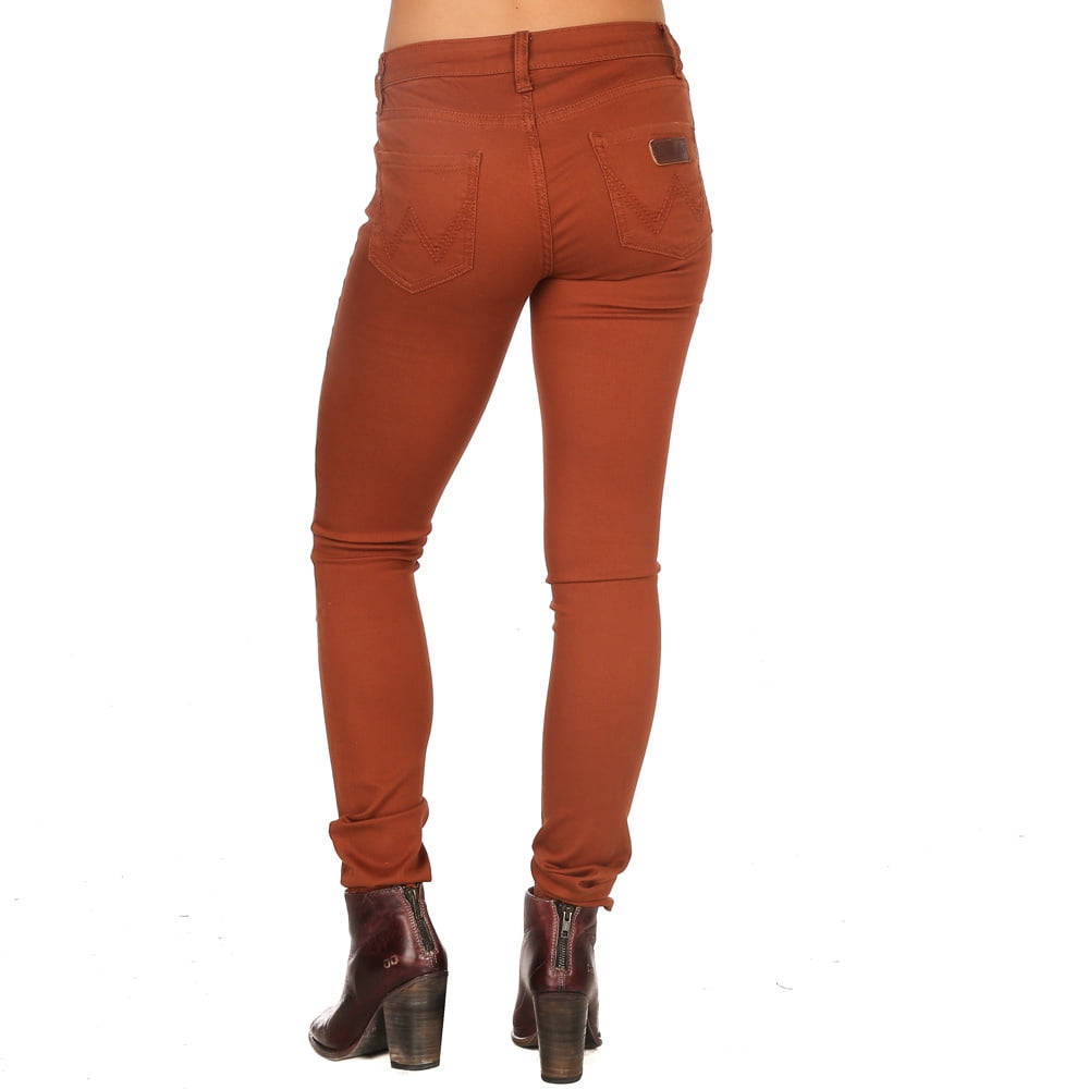 rust skinny jeans