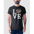 thumbnail image 2 of Autism Awareness Love Heart Men's T-shirt, XL, Black (Multicolor), 2 of 5