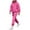 #008-Hot Pink, variant on Yaoyar Mens Valentine's Day Love Print Hooded Pullover With Pockets Long Sleeves Elastic Waist Pockets Trousers Two-Piece Sports Suit