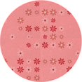 thumbnail image 1 of Ahgly Company Machine Washable Indoor Round Transitional Light Coral Pink Area Rugs, 4' Round, 1 of 7