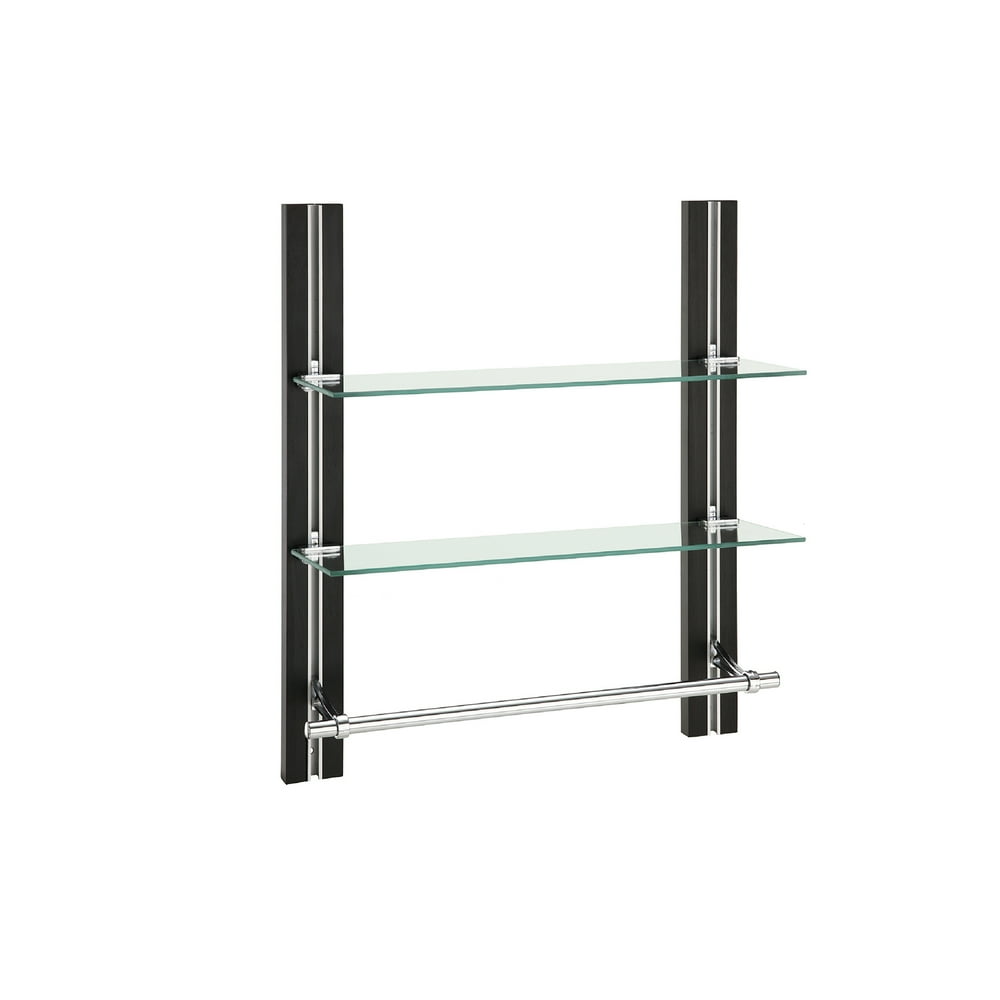 Neu Home Deluxe Tempered Glass Shelf with Towel Bar