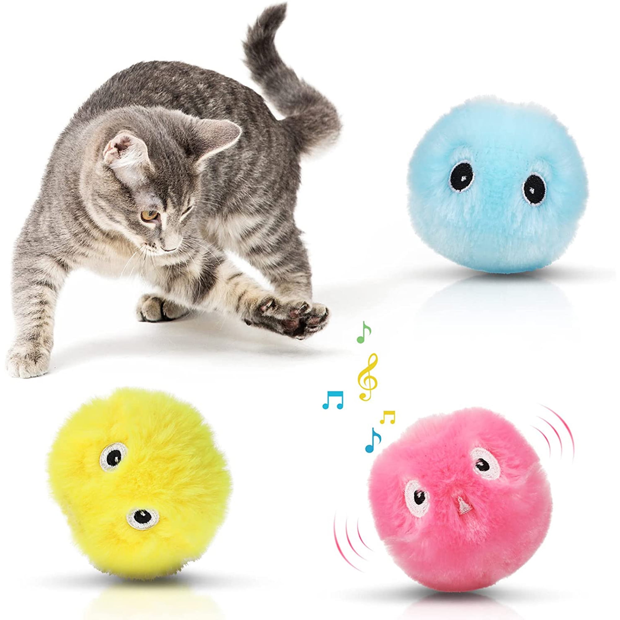 fluffy cat ball toys