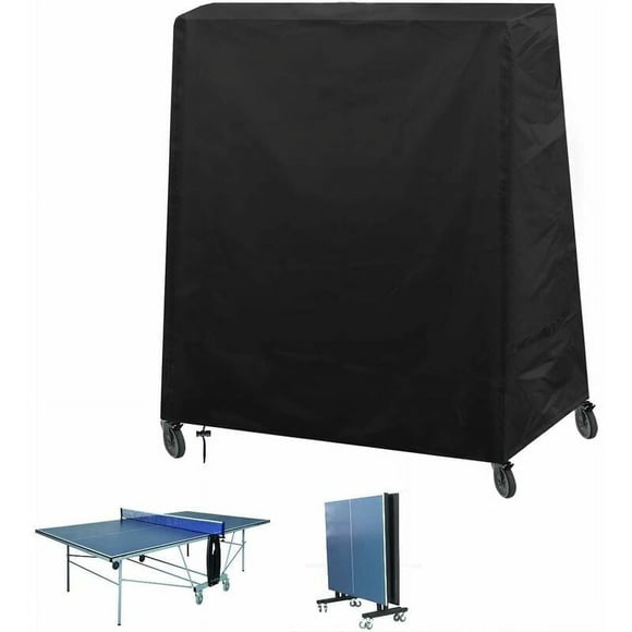 Housse de Table de Ping-Pong Extérieure et Intérieure Imperméable pour Tables Pliables 185X165X70 cm, Matériau Résistant aux Intempéries en Tissu Oxford avec Cordon de Serrage Réglable pour Design Coupe-Vent
