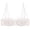 White-36 80AB, variant on Elegant Women's Lace Trim Satins Bra with Underwire Soft Support Design Breathable Fabric Push Up Underwear Brassiere