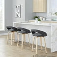 thumbnail image 4 of LumiSource Grotto Upholstered 24" Fixed-Height Counter Stool - Set of 2, 4 of 10