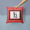 thumbnail image 2 of Monogram Letter Fabric Decorative Pillow, 2 of 4