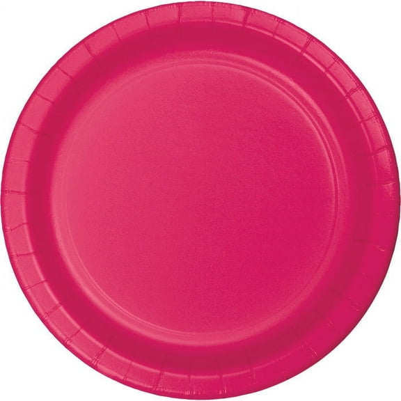 240/Case Bulk Hot Magenta Sturdy Style 8.75 inch Dinner Plates