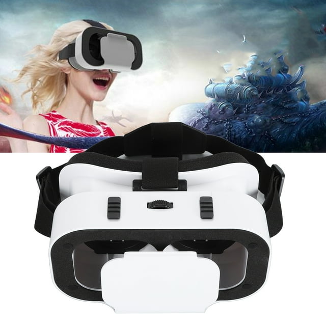 VR 3D Headset, Virtual Reality Goggles Adjustable Pupil Distance Ergonomic Design HD Optical Lenses for 4.7-6.53 inch Cell Phones