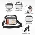 thumbnail image 4 of Clear Stadium Carry Bag, Adjustable Strap Plastic Security Purse, Mini Transparent Stadium Bags, Lightweight Top-Handle Handbag, Compliance Tote for Game & Concert Access,Red, 4 of 6