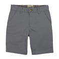 thumbnail image 1 of all navy boys shorts in straight cut with flat front - grey - 8 years, 1 of 2