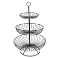 thumbnail image 3 of Fruit Tray, Durable Fruit Plate, 3-Tier Fruit Dish, Kitchen For Home Black, 3 of 8